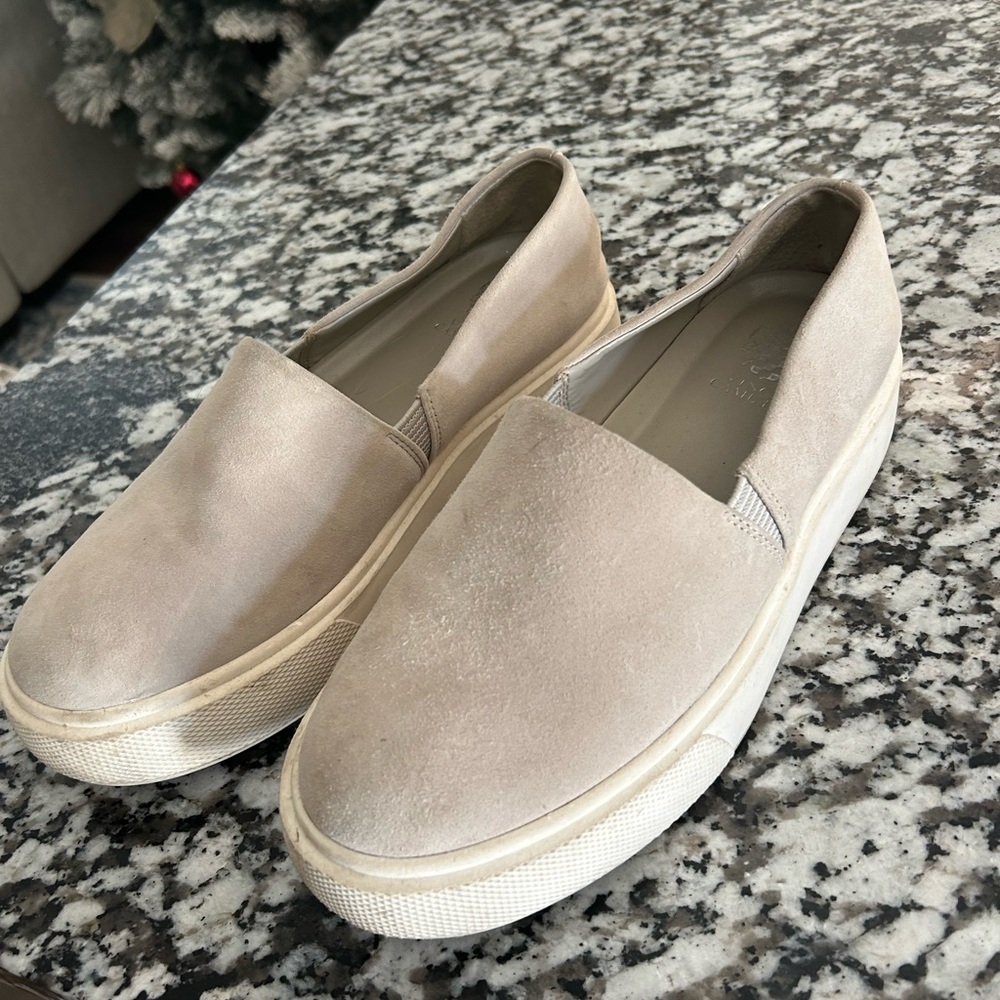 Vince Camuto Cream Slip-On Sneakers